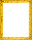 Stylish golden frame with flowers