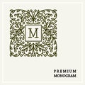 Stylish and graceful floral monogram design