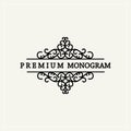 Stylish graceful monogram in Victorian Style Royalty Free Stock Photo