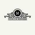 Stylish graceful monogram in Victorian Style Royalty Free Stock Photo