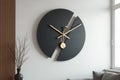 Stylish Gravity-Defying Pendulum Wall Clock Design Royalty Free Stock Photo