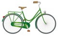 Stylish green ladies retro bike Royalty Free Stock Photo