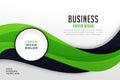 Stylish green theme business presentation template design