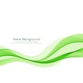 Stylish green wave background