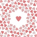 Stylish greeting card with hearts Royalty Free Stock Photo