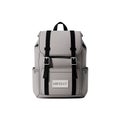 Stylish grey backpack with black straps and \