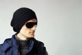 Stylish handsome man in dark sunglasses Royalty Free Stock Photo