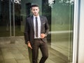 Stylish handsome young man wearing business suit Royalty Free Stock Photo