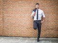 Stylish handsome young man wearing business suit Royalty Free Stock Photo