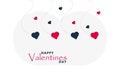 Stylish hanging hearts background for valentines day