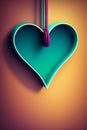 Stylish hanging hearts illustration background