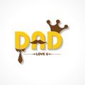 Stylish Happy Father's Day Greeting