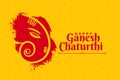 Stylish happy ganesh chaturthi creative card design Royalty Free Stock Photo