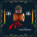 Stylish Happy Maha shivratri greeting background