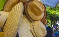 Stylish hats and caps on the Mexican market in Mexico