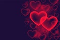 Stylish hearts bubble romantic love background design