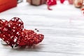 Stylish hearts on white wooden background. happy valentines day Royalty Free Stock Photo