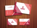 Stylish horizontal business card or visiting card.