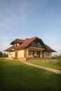 Stylish House on a Hill Royalty Free Stock Photo