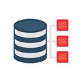 Stylish Columnar Database Icon