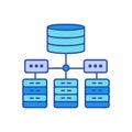Stylish Database Cluster Icon
