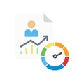 Stylish Performance Profiler Icon Royalty Free Stock Photo