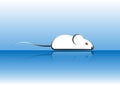 Stylish icon of a white mouse icone for background and print.