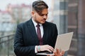 Stylish indian businessman in formal wear. Royalty Free Stock Photo