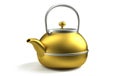 Stylish insulated plastic electric white kettle. 3d illustration, 3d rendering