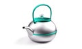 Stylish insulated plastic electric white kettle. 3d illustration, 3d rendering