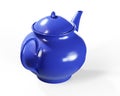 Stylish insulated plastic electric white kettle. 3d illustration, 3d rendering