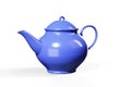 Stylish insulated plastic electric white kettle. 3d illustration, 3d rendering