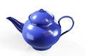 Stylish insulated plastic electric white kettle. 3d illustration, 3d rendering