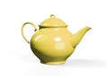 Stylish insulated plastic electric white kettle. 3d illustration, 3d rendering