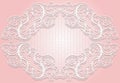 Stylish invitation or greeting card. Elegant lace frame.