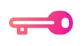 Stylish Key Icon: Security & Authorization, vector design Generative AI Royalty Free Stock Photo