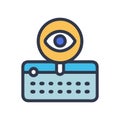 Stylish Keylogger Detector Icon Design