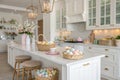 Stylish Kitchen with Easter Decor and White Counters Royalty Free Stock Photo