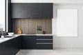 Stylish kitchen with copyspace