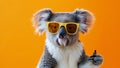 Stylish Koala Joey Portrait Wearing Summershade Sunglasses Royalty Free Stock Photo