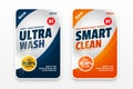 Stylish laundry detergent labels set of two