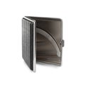 Stylish leather cigarette case isolated on white Royalty Free Stock Photo