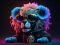 Stylish Lion in Trendy Outfit. Generated by AI. Royalty Free Stock Photo