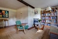 Stylish living room with bookcase