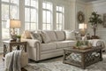 Stylish living room with comfortable sofa Royalty Free Stock Photo