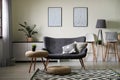 Stylish living room with modern furniture and stylish decor Royalty Free Stock Photo
