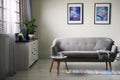 Stylish living room with modern furniture and stylish decor Royalty Free Stock Photo