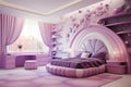 Stylish luxury pink and purple bedroom