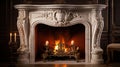 stylish luxury fireplace