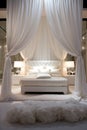 Stylish luxury full white bedroom